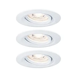 Luminaria empotrable NOVA MINI LED giratorio, juego de 3 IP23, blanco mate  310lm 2700K 38° 38° CRI >80