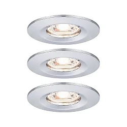 Luminaria empotrable NOVA MINI LED rígido, juego de 3 IP23, cromo  310lm 2700K 38° 38° CRI >80