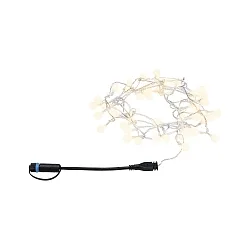 Cadena de luces PLUG & SHINE LIGHT CHAIN 5 corto IP44, negro regulable