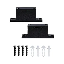 Soporte de correa ULine - STRAP HOLDER / STRAIGHT FIXTURE aislado, mecánico, juego de 2, recta, negro mate