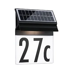 Número de casa iluminado IP44, negro