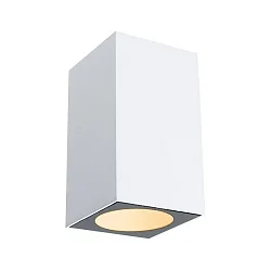 Luminaria de pared para exteriores FLAME UP OR DOWN de 1 llama, angular, conmutable, insect-friendly IP44, blanco 
