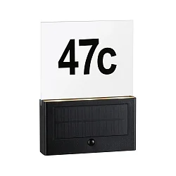 Número de casa iluminado NEDA PIR con detector de movimiento LED IP44, antracita