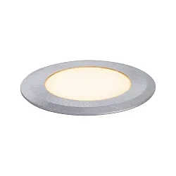 floor recessed luminaire LED GOLD LIGHT POINT Ø 5CM rigid, passable, switchable, insect friendly IP67, brushed aluminium 