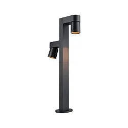 bollard light KIMU 2 SPOT 2 flames, switchable, cardanic swivelling, insect friendly IP44, anthracite 