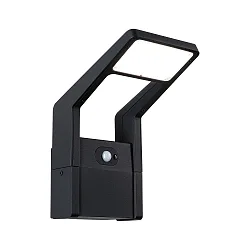 Luminaria de pared para exteriores JUNTEA PIR con sensor IP44, antracita, transparente 