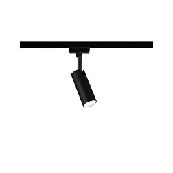 Foco monofásico URAIL TUBO LED IP20, negro mate regulable