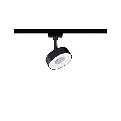 Foco monofásico URAIL CIRCLE LED IP20, negro mate regulable