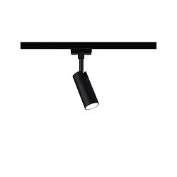 Foco monofásico URAIL TUBO LED IP20, negro mate regulable