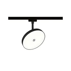 Foco monofásico HILDOR URail IP20, mate, negro regulable