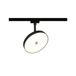 Foco monofásico HILDOR URail IP20, mate, negro regulable