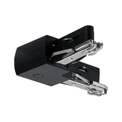 Conector en L monofásico URAIL rígido, negro mate