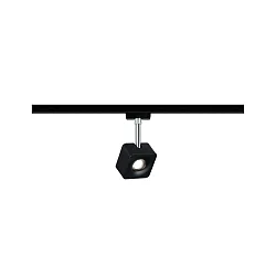 Foco URAIL CUBE LED, cromo, negro mate
