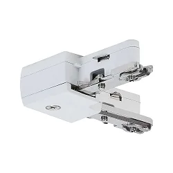 Conector en L monofásico URAIL rígido, blanco
