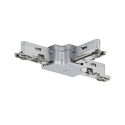 Conector en T monofásico URAIL, cromado mate