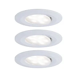 Luminaria empotrable para techos CALLA IP65 giratorio, juego de 3 IP65, blanco mate 
