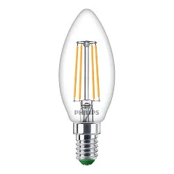 Filamento luminoso en forma de vela MASTER LEDCANDLEND2.3-40W E14 827 B35CL GUE conmutable C35 claro E14 2