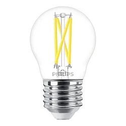 Filamento luminoso en forma de gota MASTER LEDLUSTER P45 927 DIMTONE Dim-To-Warm P45 E27 2,5W 340lm 2200-2700K CRI 90 regulable