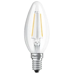 Filamento luminoso en forma de vela STAR CANDLE C25 827/C conmutable claro E14 2,2W 250lm 2700K 330° CRI 80-89 