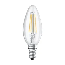 Filamento luminoso en forma de vela ESSENCE CANDLE C40 827/C conmutable claro E14 4,2W 470lm 2700K 330° CRI 80-89 
