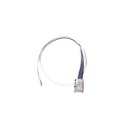 connecting cable flat, with plug, 3-pole, multicolour