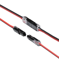 connecting cable CABLE PLUG IN-FEED KIT 2PIN P2 set of 2, with plug, 2-pole, red, black