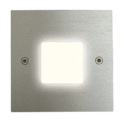 LED Wall recessed luminaire for switch boxes, 1W, 2900K | 3100K, 14lm, IP20, stainless steel