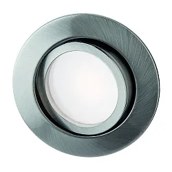 recessed luminaire SANYA AC LED round, swivelling IP40, aluminum matt, satined  6W 500lm 2700K 80° 80° CRI 80-89