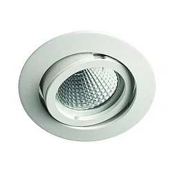Luz downlight MR16 redondo, giratorio IP20, blanco mate