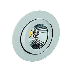 Luminaria empotrable TALU LED redondo, giratorio IP20, blanco mate 735lm 3700-4300K