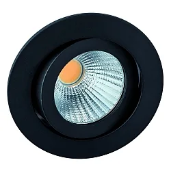 Luminaria empotrable TALU Dim-To-Warm IP20, negro brillante regulable 7W 504lm 3000 | 2300K CRI 90-100