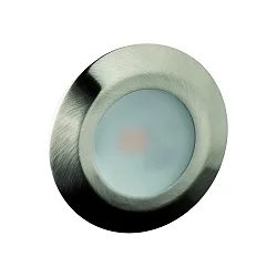 Luminaria empotrable LARA AC LED redondo IP44, hierro cepillado, satinado  6W 519lm 3000K 95° 95° CRI 80-89