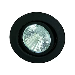 Luz downlight MR16 redondo, giratorio IP20, negro mate
