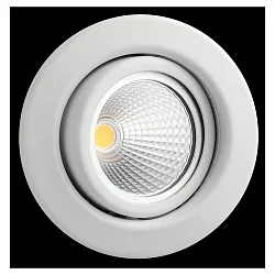 Luminaria empotrable MR16 giratorio IP20, brillante, blanco