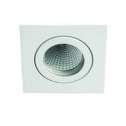 Luz downlight TULKA angular, giratorio IP55, recubrimiento con polvo, blanco mate
