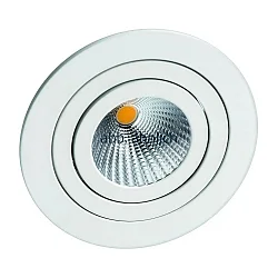 recessed luminaire swivelling, rotatable IP40, mat, satined, white dimmable 662lm 2900-3100K CRI 80-89