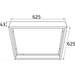 mounting frame 625X625MM (PBZ001-PBZ005) square, white
