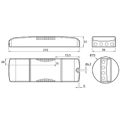 Controlador de LED TRIDONIC,ON/OFF AC/DC SUITABLE corriente constante, conmutable