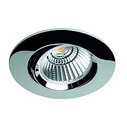 recessed luminaire BAN COB round, swivelling, current constant IP40, brushed iron dimmable 7W 640lm 3000K 40° CRI 90-100