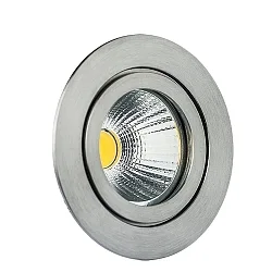 outdoor ceiling luminaire CIRDAN COB round, rigid IP55, stainless steel dimmable