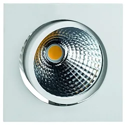 Proyector empotrado GLIN COB 500MA giratorio, cuadrado, corriente constante IP40, blanco mate regulable