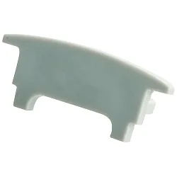 Tapa final COLLAR PROFILE FLAT plano, cerrado, gris