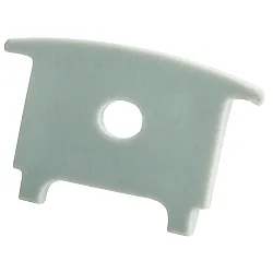 Tapa final COLLAR PROFILE HIGH alto, con orificio para el cable, gris