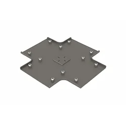 Conector de perfiles VARDAFLEX PLATIN INGROUND (RUP-PGF901) - CROSS CONNECTOR, acero inoxidable