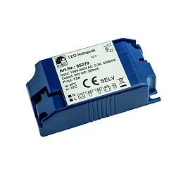 Controlador de LED 24V 12W constante de voltaje, conmutable, azul