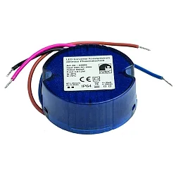 LED driver 600MA / 4.8W-7.2W / ACTIVE PFC round, with open cable, current constant, dimmable, blue