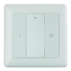 radio wall switch 4 ZONE RF SINGLE COLOUR 4 channel, with output for radio control signal (RF), white