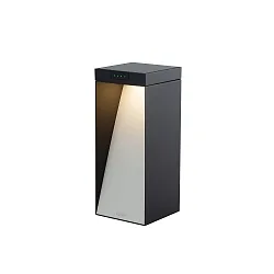 Lámpara solar recargable MILIO SIDE con sensor, conmutable IP65, gris grafito 