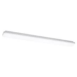 ceiling luminaire PLANK IP54, silver dimmable