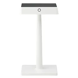 LED Lámpara de mesa a pilas NUINDIE CHARGE, IP54, 2.5W 2700K 212lm, con superficie de carga QI, regulable, blanco